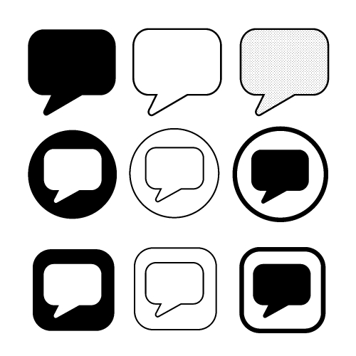 speech bubbles icon symbol sign