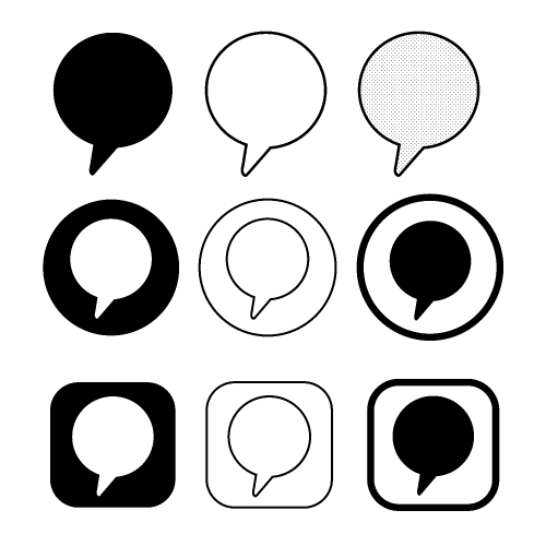 speech bubbles icon symbol sign