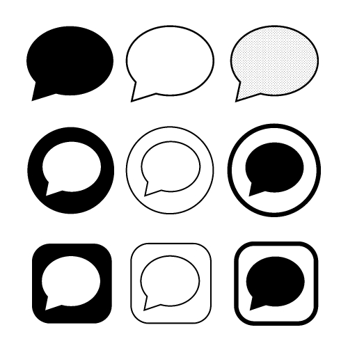 speech bubbles icon symbol sign