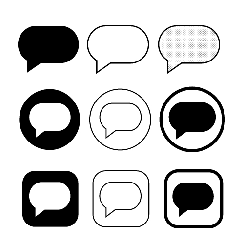 speech bubbles icon symbol sign