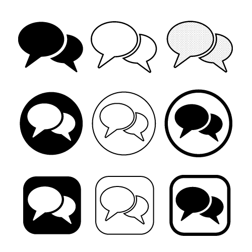 speech bubbles icon symbol sign