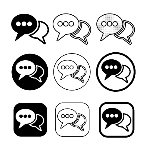 speech bubbles icon symbol sign