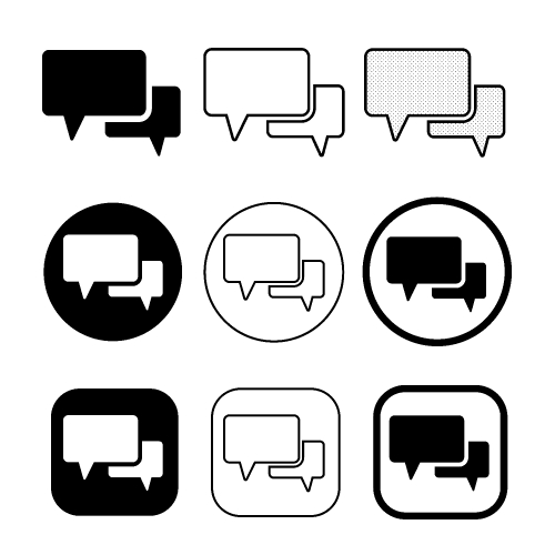 speech bubbles icon symbol sign