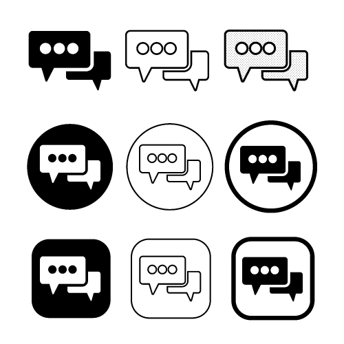 speech bubbles icon symbol sign