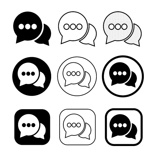 speech bubbles icon symbol sign