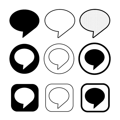 speech bubbles icon symbol sign