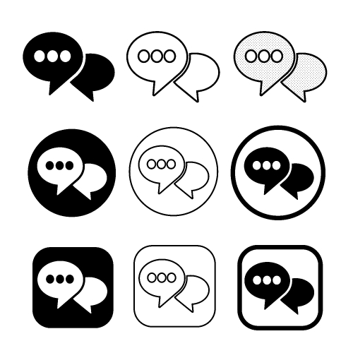 speech bubbles icon symbol sign