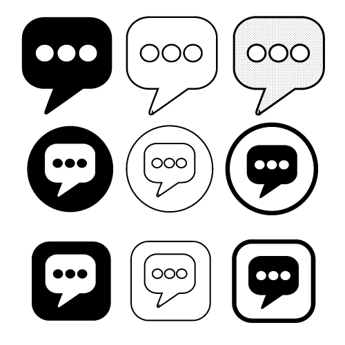 speech bubbles icon symbol sign