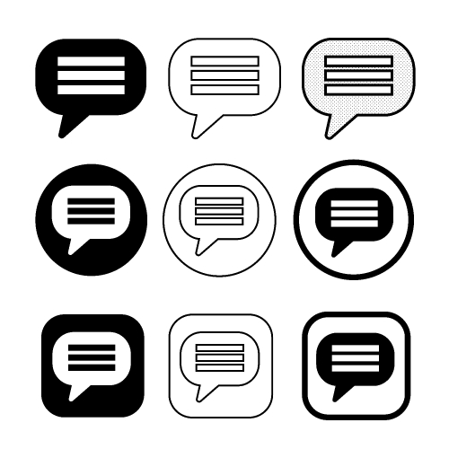 speech bubbles icon symbol sign