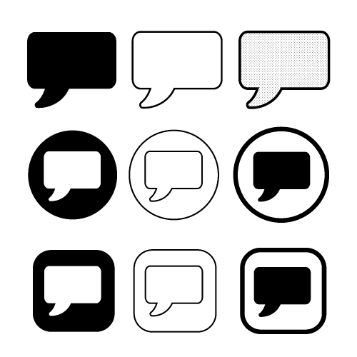 speech bubbles icon symbol sign