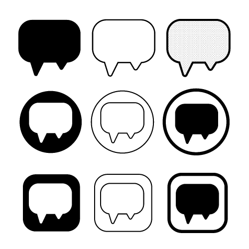 speech bubbles icon symbol sign