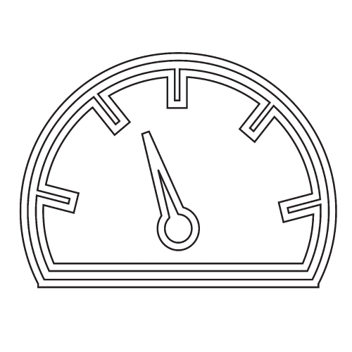 Speedometer and tachometer icon