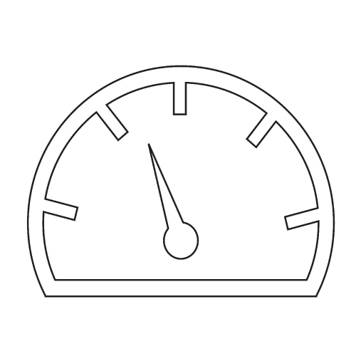 Speedometer and tachometer icon