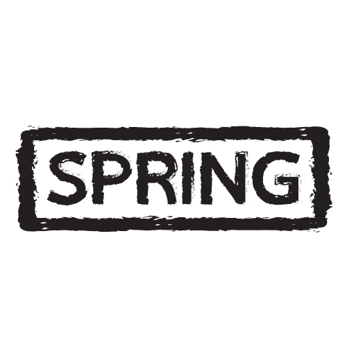 Spring typography design label icon Stock Illustration