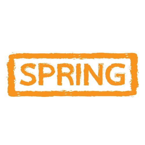 Spring typography design label icon Stock Illustration