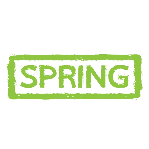 Spring typography design label icon Stock Illustration