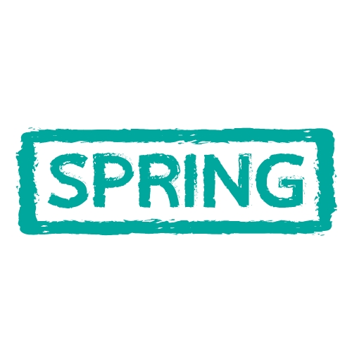 Spring typography design label icon Stock Illustration