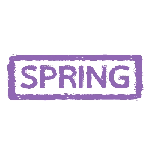 Spring typography design label icon Stock Illustration