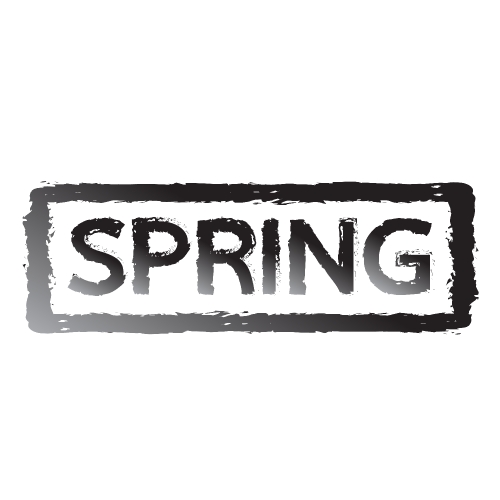 Spring typography design label icon Stock Illustration