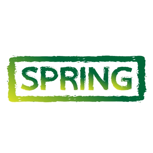 Spring typography design label icon Stock Illustration