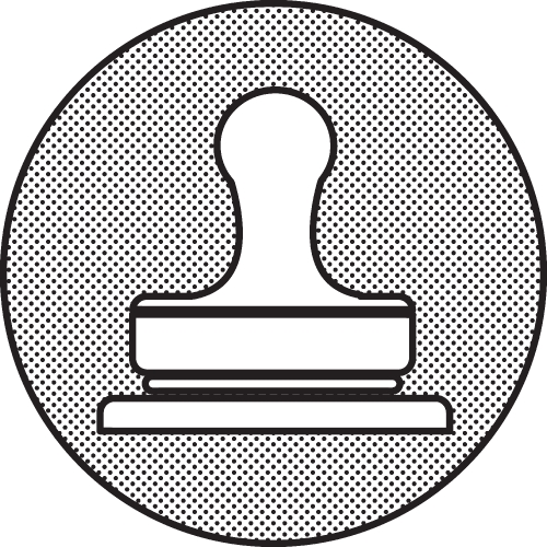 Stamp icon sign symbol design