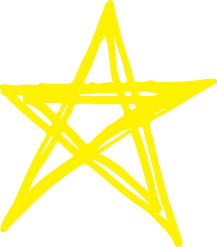 star icon hand draw sign symbol design