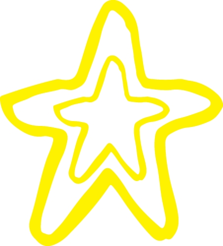 star icon hand draw sign symbol design