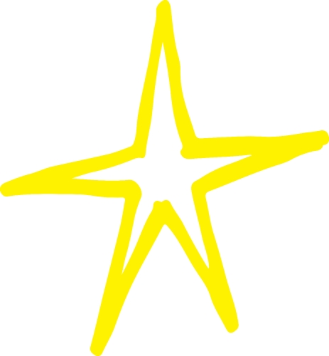 star icon hand draw sign symbol design