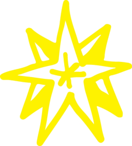 star icon hand draw sign symbol design