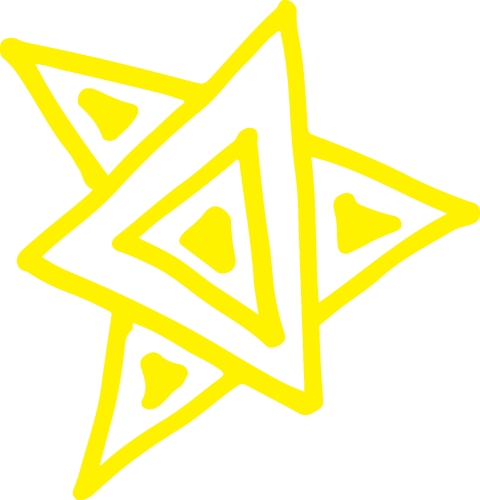 star icon hand draw sign symbol design