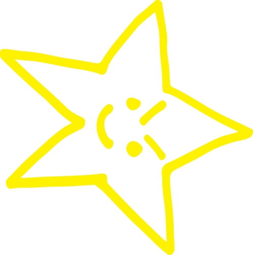 star icon hand draw sign symbol design