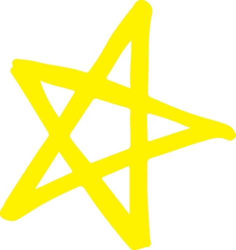 star icon hand draw sign symbol design