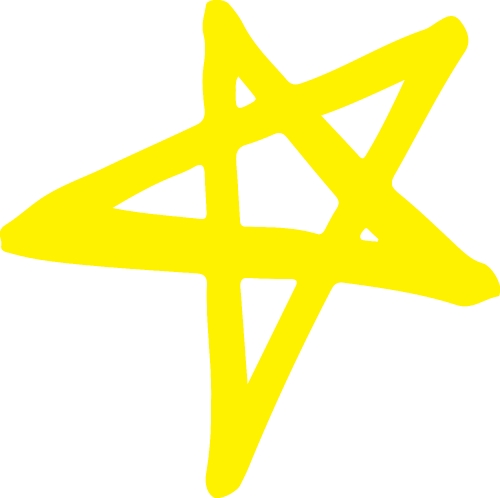 star icon hand draw sign symbol design