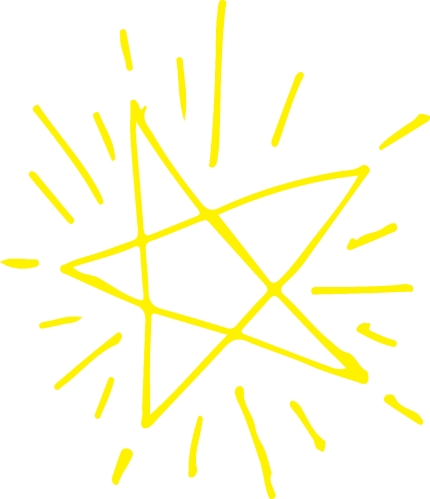 star icon hand draw sign symbol design