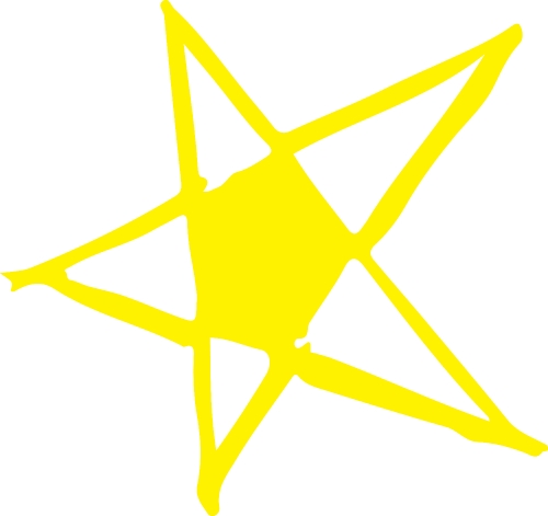 star icon hand draw sign symbol design