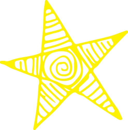 star icon hand draw sign symbol design