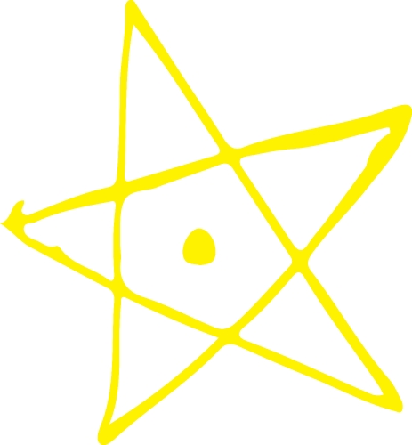 star icon hand draw sign symbol design