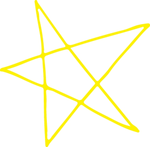 star icon hand draw sign symbol design