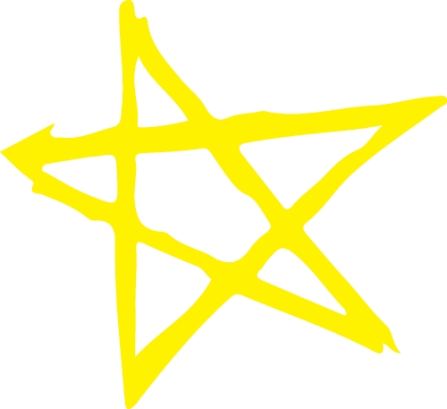 star icon hand draw sign symbol design