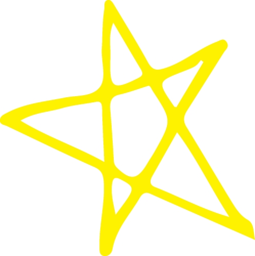 star icon hand draw sign symbol design