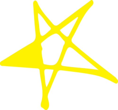 star icon hand draw sign symbol design