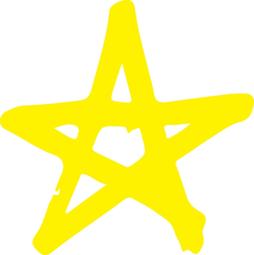 star icon hand draw sign symbol design