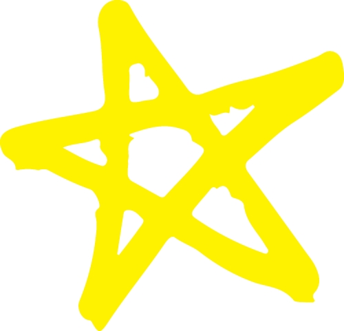 star icon hand draw sign symbol design