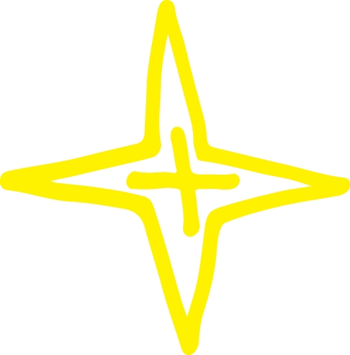 star icon hand draw sign symbol design