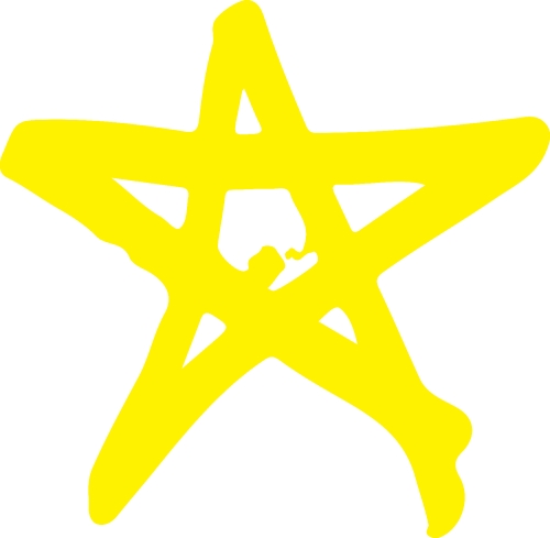 star icon hand draw sign symbol design