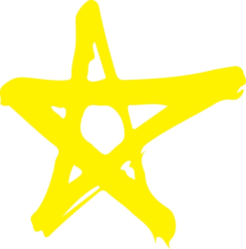 star icon hand draw sign symbol design