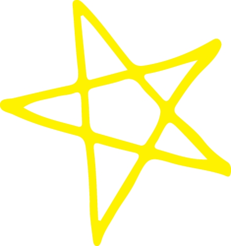 star icon hand draw sign symbol design