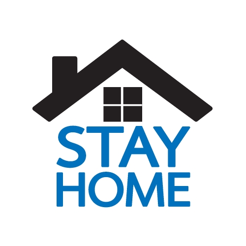 Stay home quote text Coronavirus COVID 19 protection 