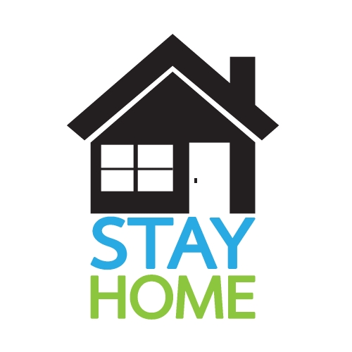 Stay home quote text Coronavirus COVID 19 protection 