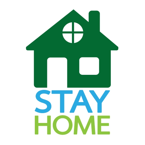 Stay home quote text Coronavirus COVID 19 protection 